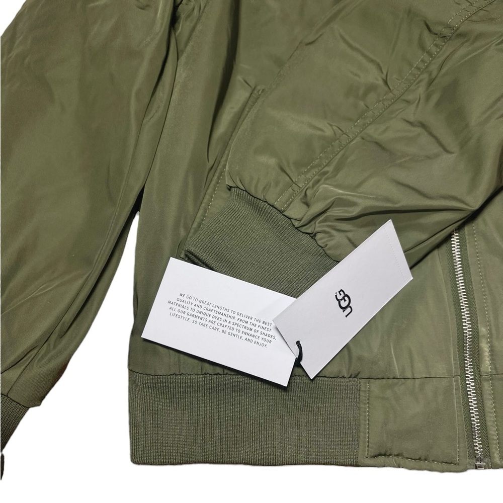 ⚡️SOLD⚡️UGG Aviator Style Bomber Jacket Olive Green Women’s Size Large - Picture 10 of 16